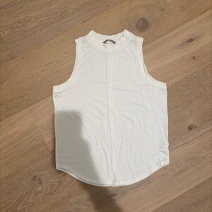 Athleta white mockneck tank top